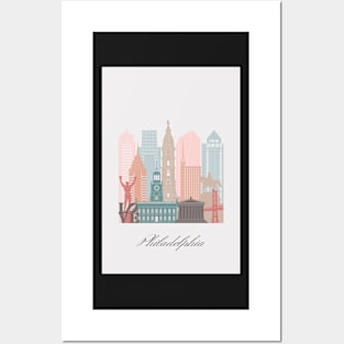 Philadelphia, PA, United States, map skyline - 01 style Posters and Art